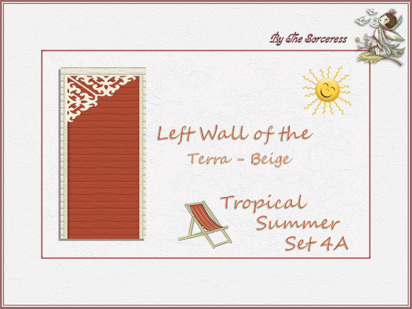Sims 2 — JJs Left Wall T_B Tropical Summer set 4B by thesorceress — This is the first part of the allready last set in