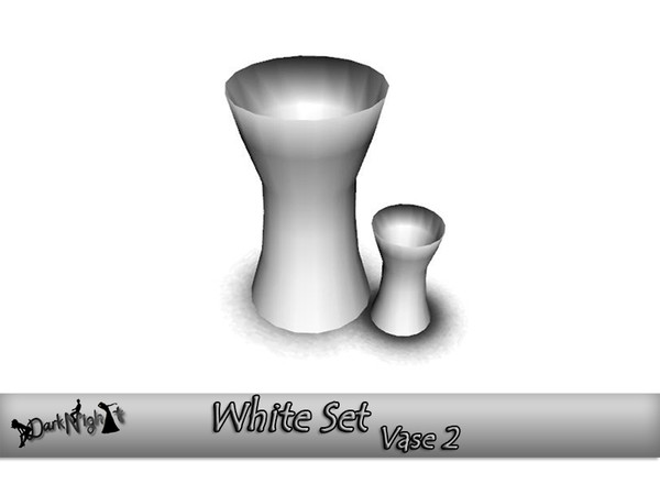 Sims 3 — White Set-Vase 2 by DarkNighTt — Custom mesh by me. (Fully) Created by Darknight.