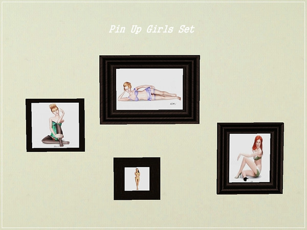 Sims 3 — Pin Up Girls Set by weirdling2 — Who can resist the allure of a Pin Up Girl?