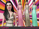 Sims 3 — nujeiram oscar de la renta pleated lame gown by nujeiram — This dress infuses its iconic elegance with Grecian