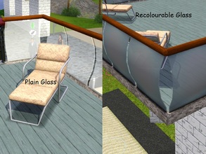Sims 3 — Glass balcony by manuke — Stylish glass balcony Made from bent laminated glass fixed in stone