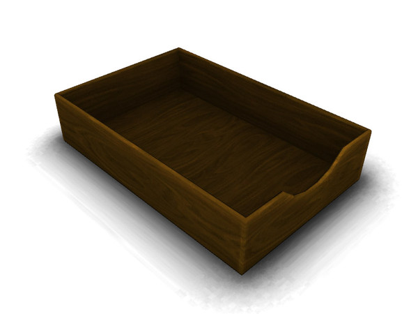 Sims 3 Paper Object Cyclonesue's Wooden Paper Tray