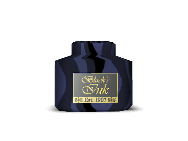Sims 3 — Ink Bottle by Cyclonesue — Throwing ink at furniture or people is NOT a funny game! The label is available in