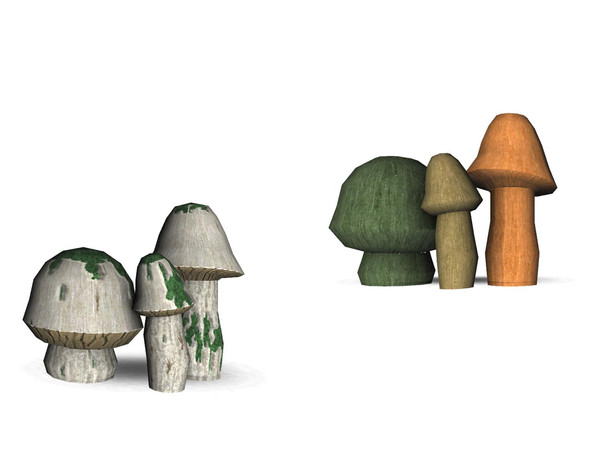 Sims 3 — Tip Top Small Mushrooms  by Rennara — Decor