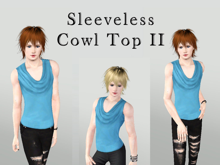 The Sims Resource - AM Sleeveless Cowl Top 2