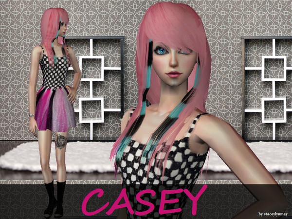 Sims 2 — Casey by staceylynmay2 — CC: Skintone,Eyes,Hair colour,Lipstick,Mesh,Outfit - Me. Eyebrows,Lip cover - Estudio.