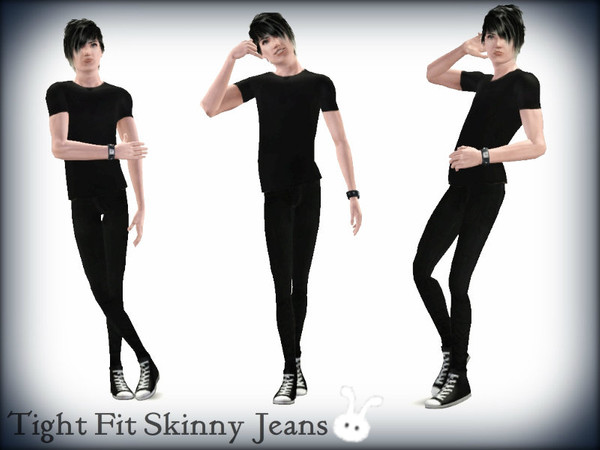 Sims 3 — Tight Fit Skinny Jeans by XxNikkibooxX — Super skinny skinny jeans for your male young adult and adult sim's