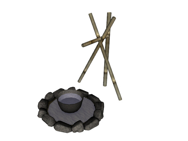Sims 3 — Asian Inspired Outdoor Fountain 1 by TheNumbersWoman — Zen and relaxation are key to eternal happiness. Relax