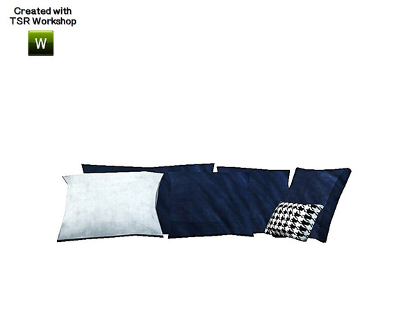 Sims 3 — Blue Comfort Pillows Loveseat Right by Trustime — Modern recolorable pillows. By Trustime