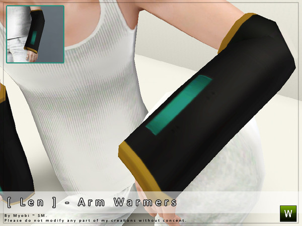Sims 3 — [ Len ] - Arm Warmers by Screaming_Mustard — As per popular request, this is the Len Kagamine set to go with my