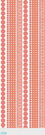 Sims 2 — Retro Wall )3 with White Trim by kittyispretty69 — Part of a set of four walls (wallpaper and matching paint