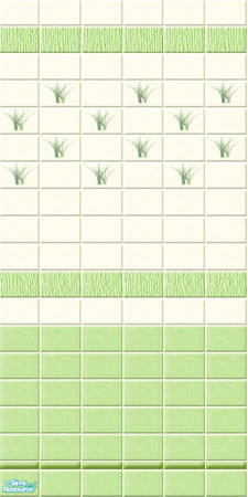 Sims 2 — SPA - wall02 by perelinka — Tiled wall with small tiles with lemon grass.