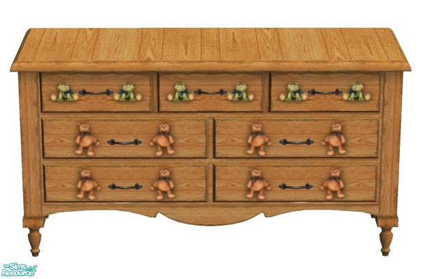 Sims 2 — \"Cuddle Me\" Nursery Dresser  by RhondaBlonda — Recolors Simaddict99\'s changing table frame.