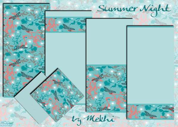 Sims 2 — Summer Night by Mekhi — Four wallpapers and two carpets for your sim-homes. I hope you will like it :] Enjoy!