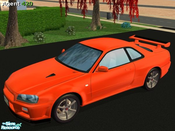 Sims 2 — A420 Metallic Firestorm Nitro Orange Nissan Skyline R34 by Agent420 — An Awesome new Metallic Firestorm Nitro
