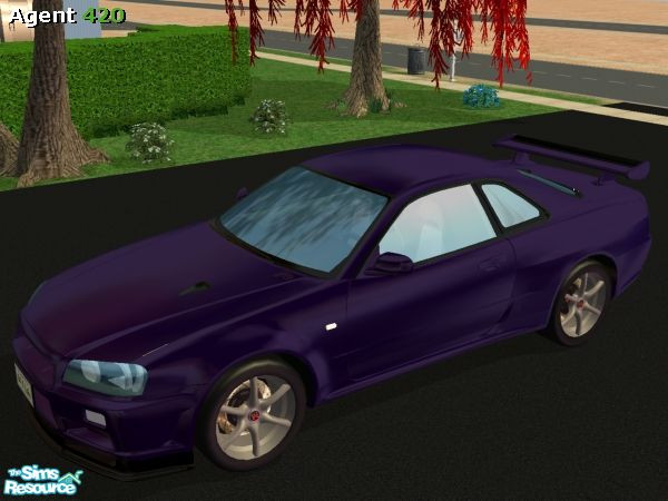 Sims 2 — A420 Metallic Royal Purple Nissan Skyline R34 by Agent420 — An Awesome new Metallic Royal Purple Nissan Skyline