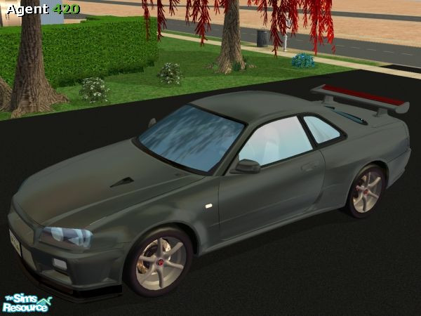 Sims 2 — A420 Metallic Cold Steel Nissan Skyline R34 by Agent420 — An Awesome new Metallic Cold Steel Nissan Skyline R34.