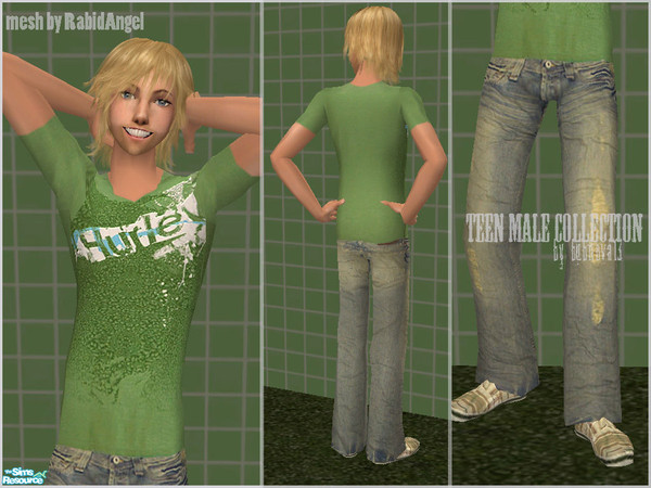 Sims 2 — Teen male collection - 2 by Bubnova13 — This collection includes 3 everyday outfits for your male teens, who are