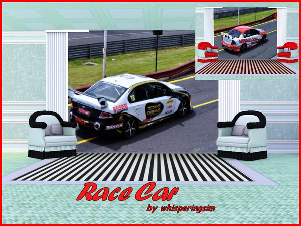 Sims 3 — Race Car_1 by whisperingsim — This is two wall murals featuring race cars. These murals were made using my own