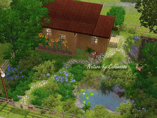Sims 3 — Nature Cottage by Coldmooon2 — This little cottage has: one single bed, kitchen, bathroom