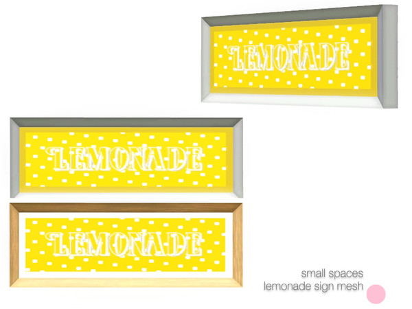 Sims 3 — Small Lemonade Sign Mesh by DOT — Small Lemonade Sign Mesh by DOT of The Sims Resource