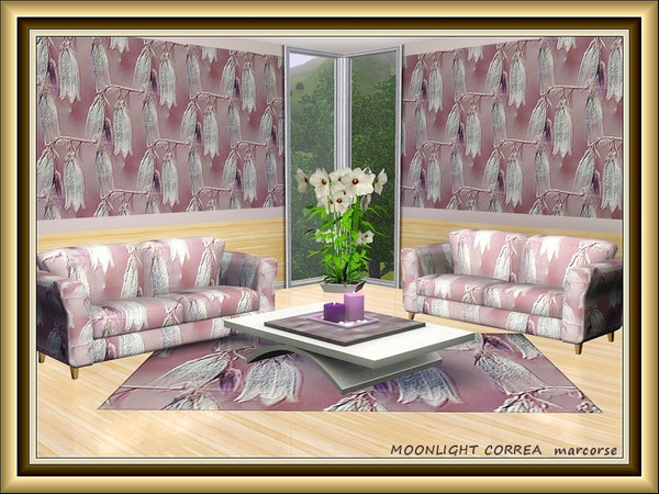 Sims 3 — Moonlight Correa pattern by marcorse — Australian native correa flowers, in romantic moonlit shades of purple