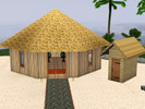 Sims 3 — Carribean Suburbia by calllum2 — Hi this im my Hut House! it has hammocks instead of beds It may not be perfect
