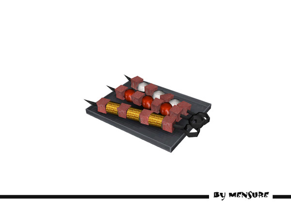 Sims 3 — Barbeque Time_Barbeque Food by mensure — Barbeque Food by mensure. Salad kebabs on skewers. It's so fun to put