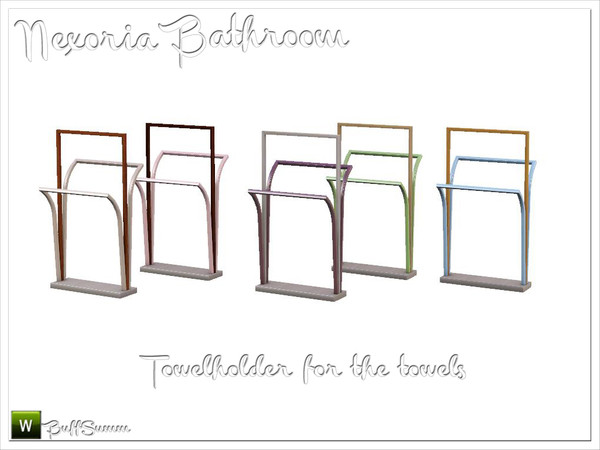 Sims 3 — Nexoria Bath Towelstand by BuffSumm — Design-oriented modern bathroom. Clear and straight-lined characterize the