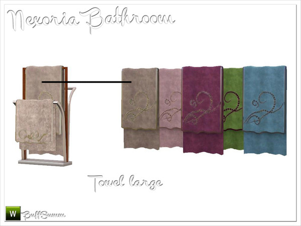 Sims 3 — Nexoria Bath Towel 2 by BuffSumm — Design-oriented modern bathroom. Clear and straight-lined characterize the