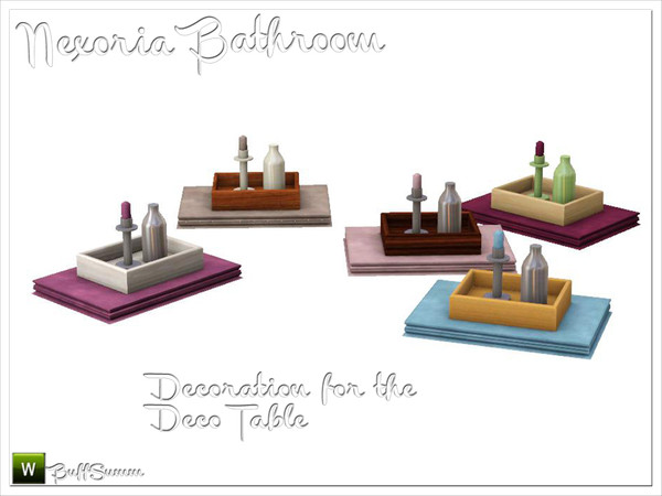 Sims 3 — Nexoria Bath Deco Table Tablet by BuffSumm — Design-oriented modern bathroom. Clear and straight-lined