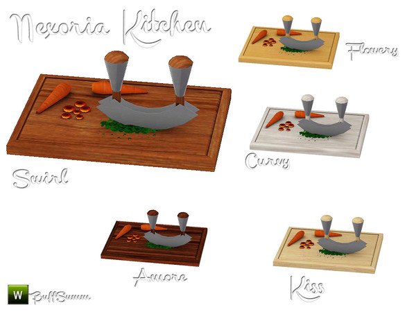 Sims 3 — Nexoria Kitchen Cuttingboard by BuffSumm — Design-oriented modern kitchen. Clear and straight-lined characterize