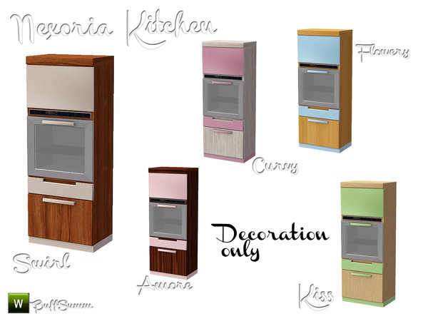 Sims 3 — Nexoria Kitchen Deco Stove by BuffSumm — Design-oriented modern kitchen. Clear and straight-lined characterize