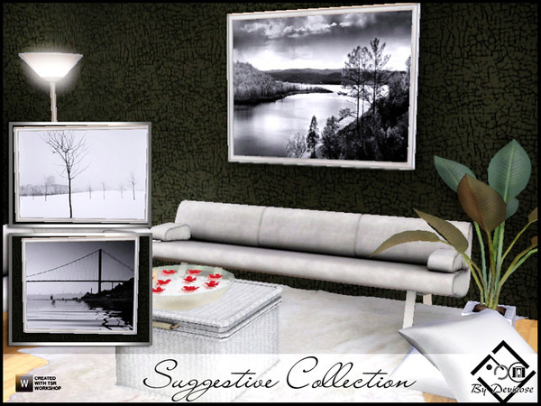 Sims 3 — Suggestive Collection by Devirose — Delicate moments for these landscapes in black and white, elegant, sober,