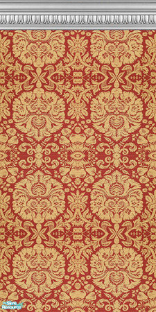 Sims 2 — ManhattanDamask_Scarlet by Cynic08 — A set of 11 different wallpapers for your Sim\'s home. Colors include: