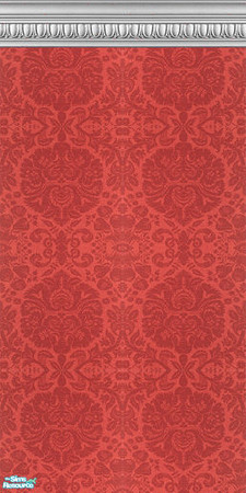 Sims 2 — ManhattanDamask_Red by Cynic08 — A set of 11 different wallpapers for your Sim\'s home. Colors include: Aqua,
