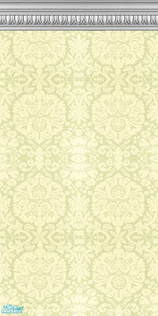 Sims 2 — ManhattanDamask_Green by Cynic08 — A set of 11 different wallpapers for your Sim\'s home. Colors include: Aqua,