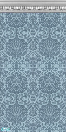 Sims 2 — ManhattanDamask_Blue by Cynic08 — A set of 11 different wallpapers for your Sim\'s home. Colors include: Aqua,