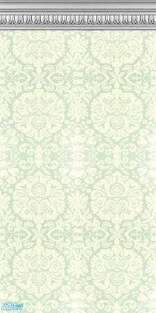 Sims 2 — ManhattanDamask_Aqua by Cynic08 — A set of 11 different wallpapers for your Sim\'s home. Colors include: Aqua,