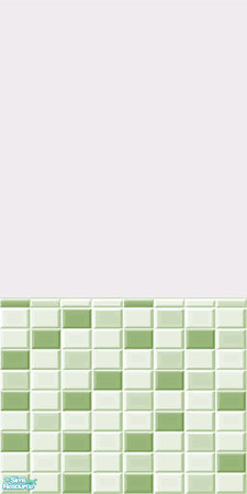 Sims 2 — Wallpaper Set #1 - Green Recolor Tile by Futetastic — Perfect for a soothing green bathroom.