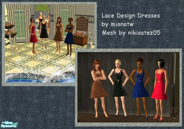 Sims 2 — Lace Design Day/Evening Wear by mianatw1 — Every Sim woman longs for that perfect dress that will compliment her