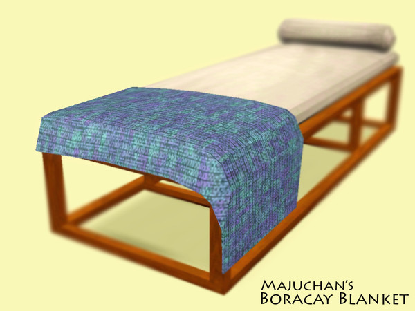 Sims 3 — Boracay Blanket by Majuchan — Blanket to stay warm outside or inside. Soft and cozy blanket decor for your sims.