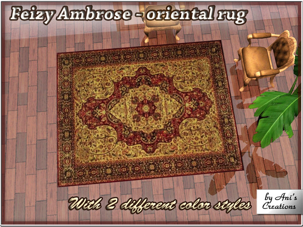 Sims 3 — Feizy Ambrose - oriental rug by Ani's Creations by AniFlowersCreations — A true Persian rug, very expensive,