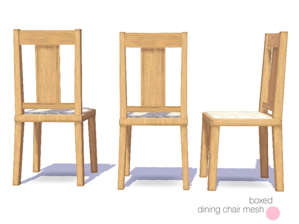 Sims 3 — Boxed Dining Chair Mesh by DOT — Boxed Dining Chair Mesh by DOT of The Sims Resource