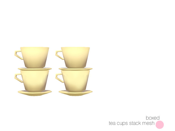 Sims 3 — Boxed Tea Cups Stack Mesh by DOT — Boxed Tea Cups Stack Mesh by DOT of The Sims Resource