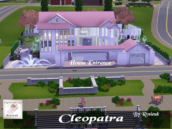 Sims 3 — Cleopatra by Rosieuk — Cleopatra, was built in Sunset Valley, as you approach the house you enter through a