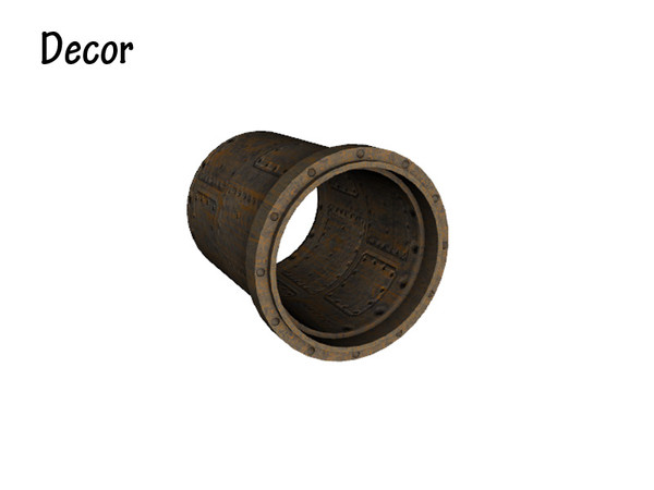 Sims 3 — Airlock Small Shaft (end piece) by Cyclonesue — Make small shafts with these pieces - decorative only. By