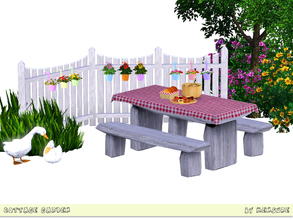 Sims 3 — Cottage Garden_Add-ons by mensure — A beautiful garden, fresh air and a handy picnic table! ... There are