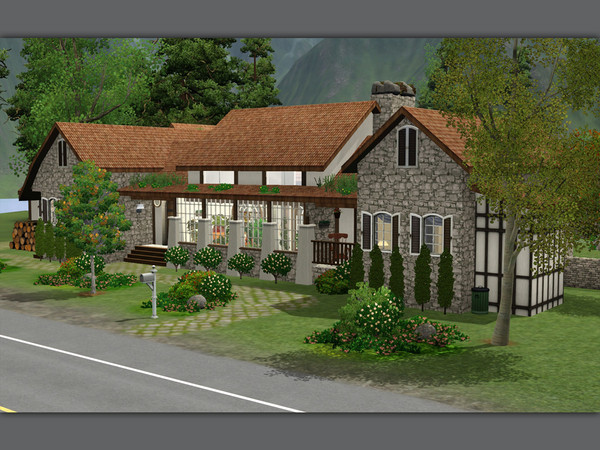 Sims 3 — second fable by berryann262 —  The second Fable is a rural, one-storey, basement home. You can find it on the