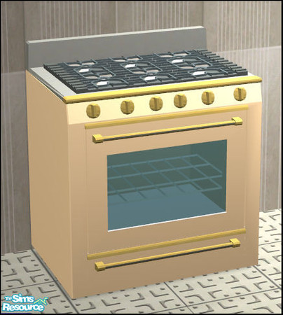 Sims 2 — Bavaria Kitchen Recolour 1 - Stove 3 by Elize-37sims — 3rd recolour of the stove. Mesh and 4 recolours available